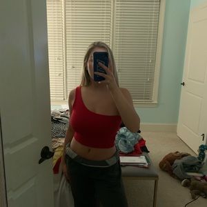 American Threads One Shoulder Top